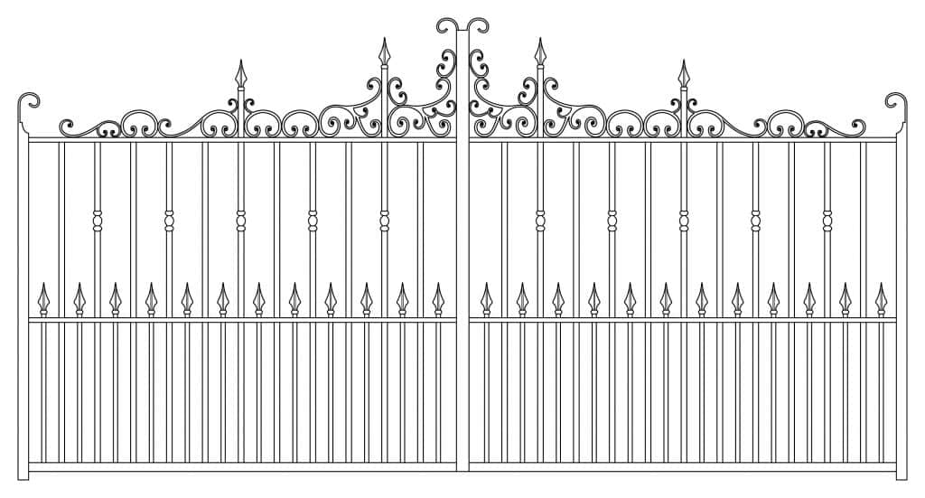 Gate 4 Scroll Thicker - TPS Electric Gates