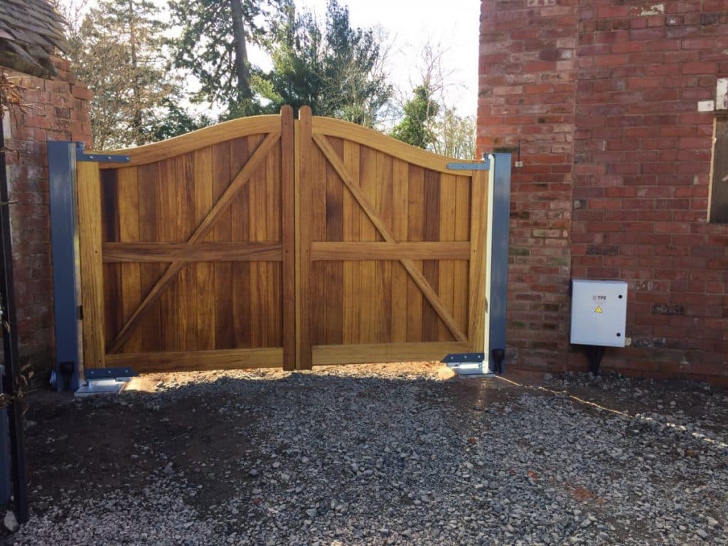 Electric Wooden Gates TPS Gates & Doors Ltd