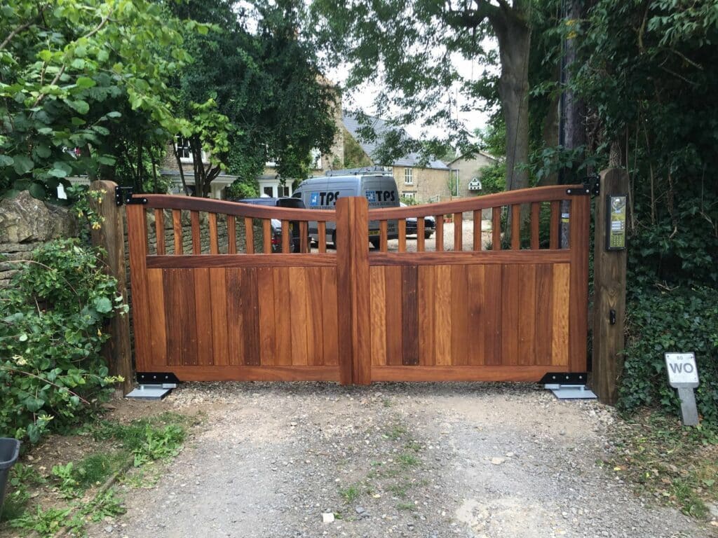 Double wooden gates Cheltenham